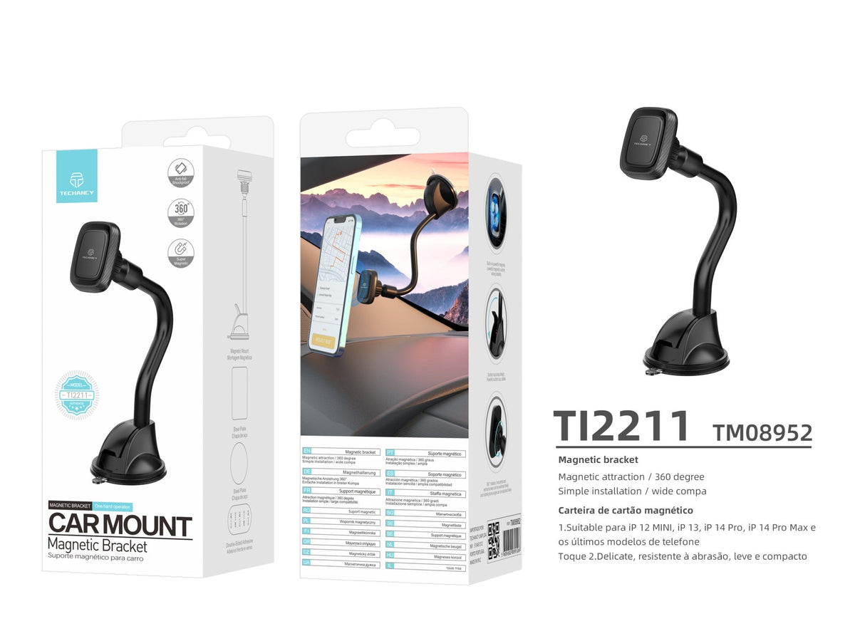 Suporte Magnético 360º para Telemóvel no Carro | Techancy TI2211
