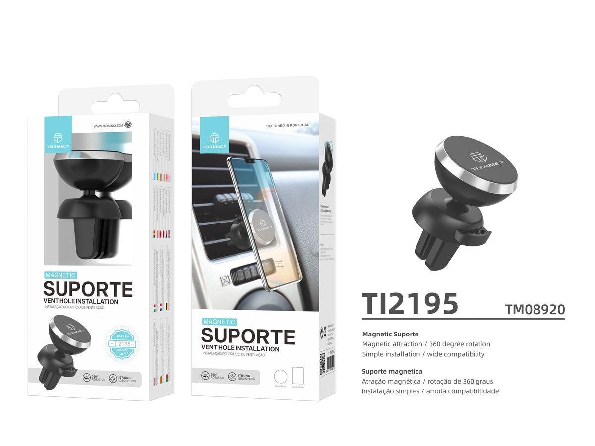 Suporte Magnético 360º para Telemóvel | Techancy TI2195